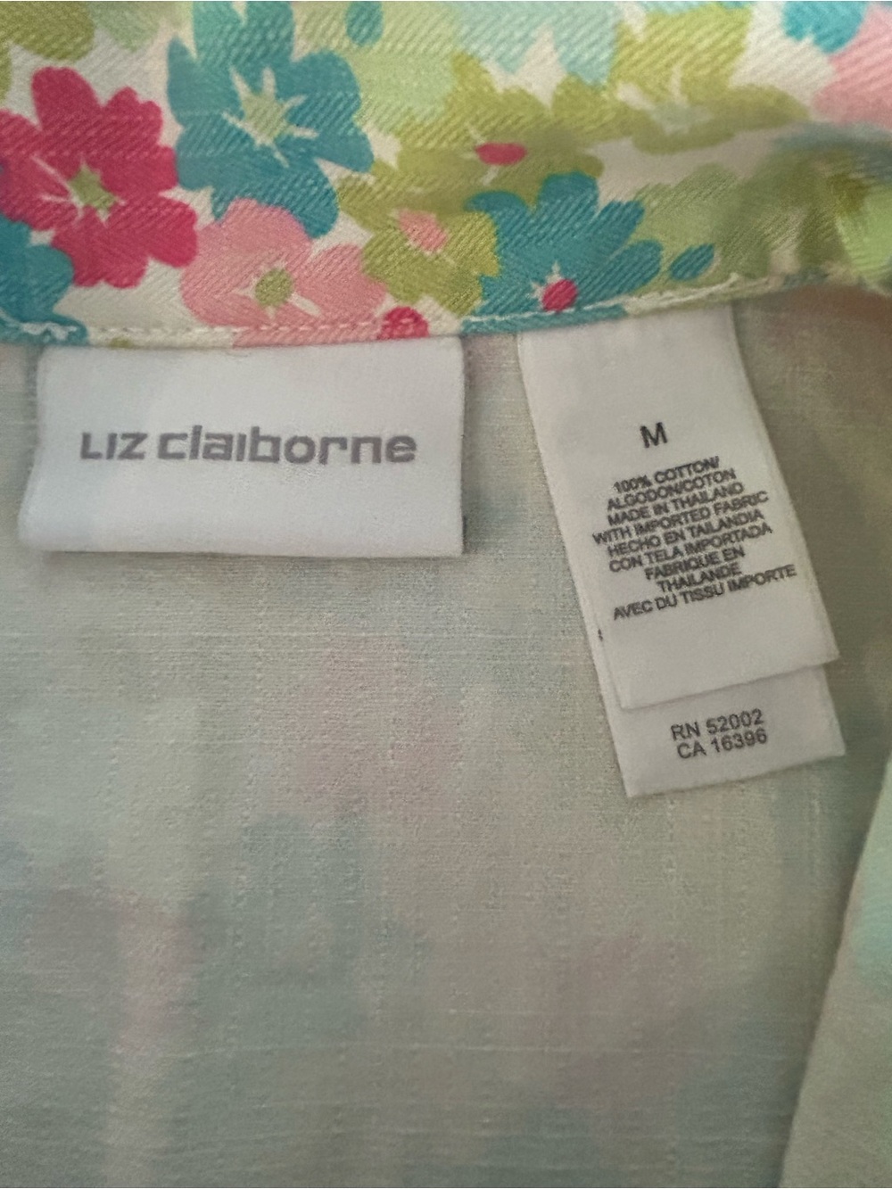 Liz Claiborne Pastel Floral Denim Jacket Vintage Y2K Girlcore Trucker Sz M EUC - Picture 10 of 16